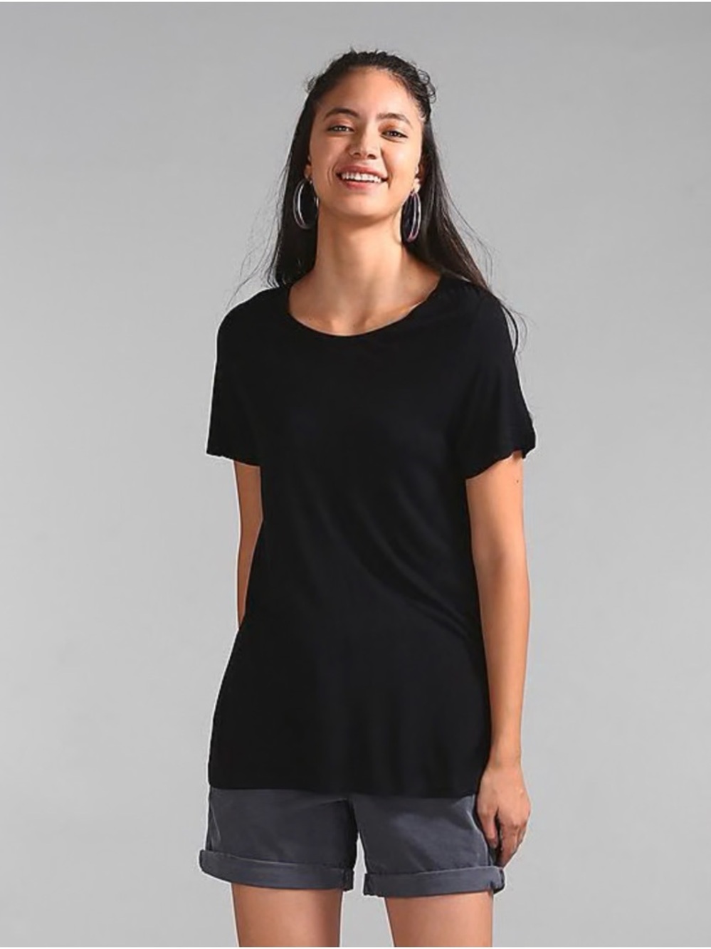 GAP Luxe T Black Shirt Size M